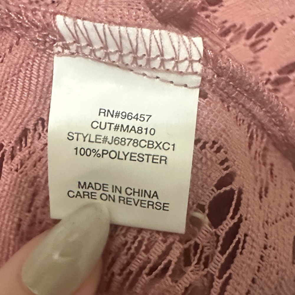 Thread & Clover Pink Lace Mesh  Duster Kimono - Picture 3 of 4